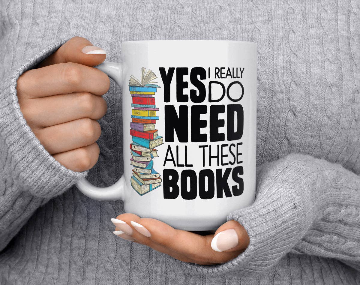 Book Lover Ceramic Mug, Bookish Bibliophile Bookstore Gifts: 15oz