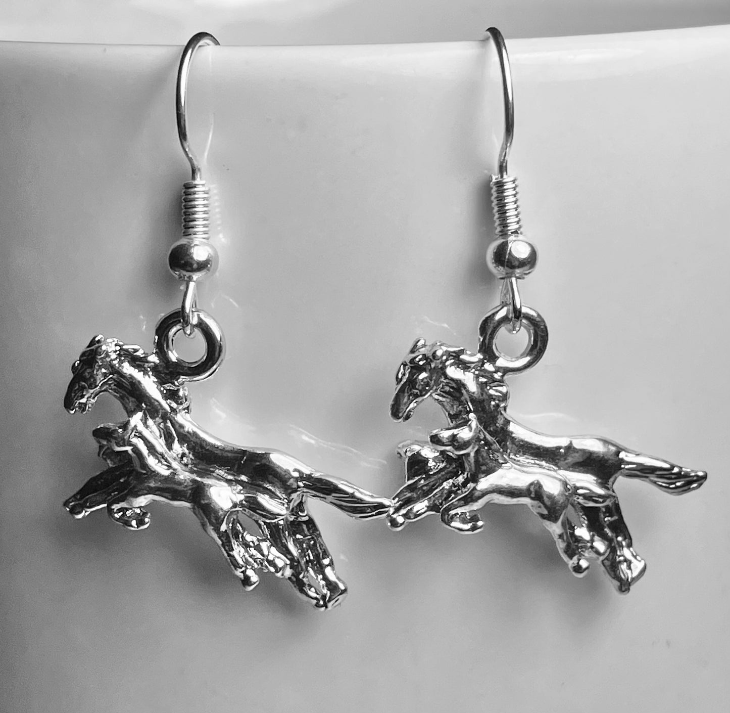 3D Horse with Foal Earrings