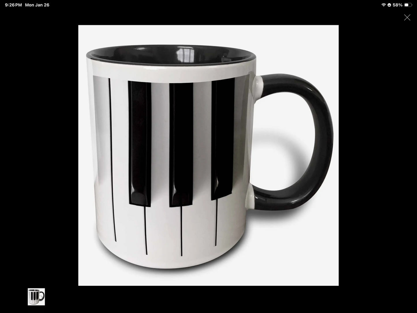 Piano Keyboard Mug