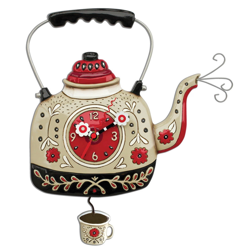 Teapot wall clock by Allen Design
