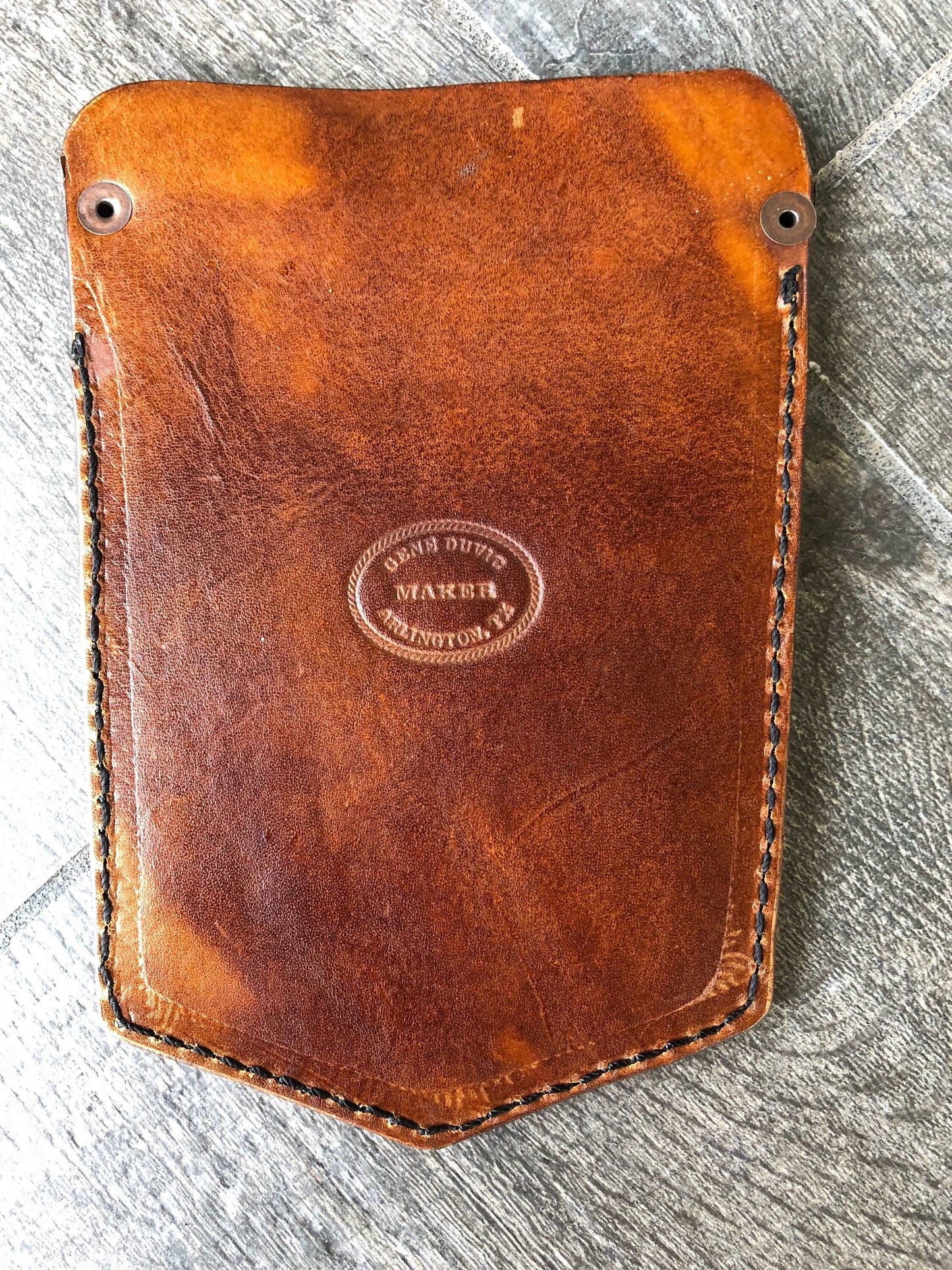 Leather Pocket Protector For Jeans Brown