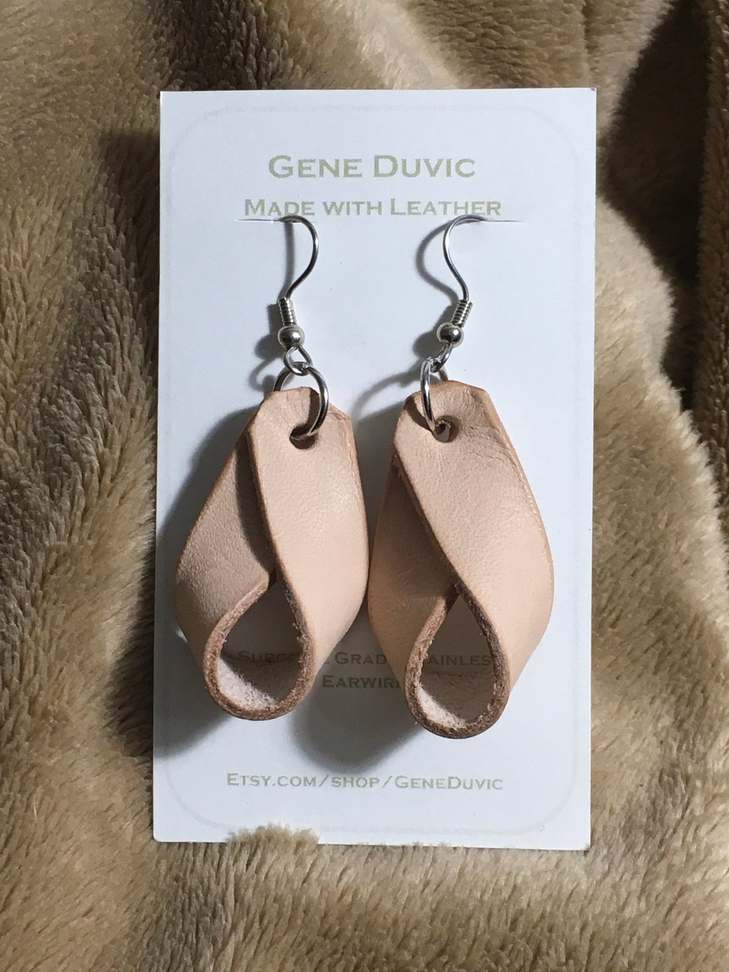 Natural Leather Earrings