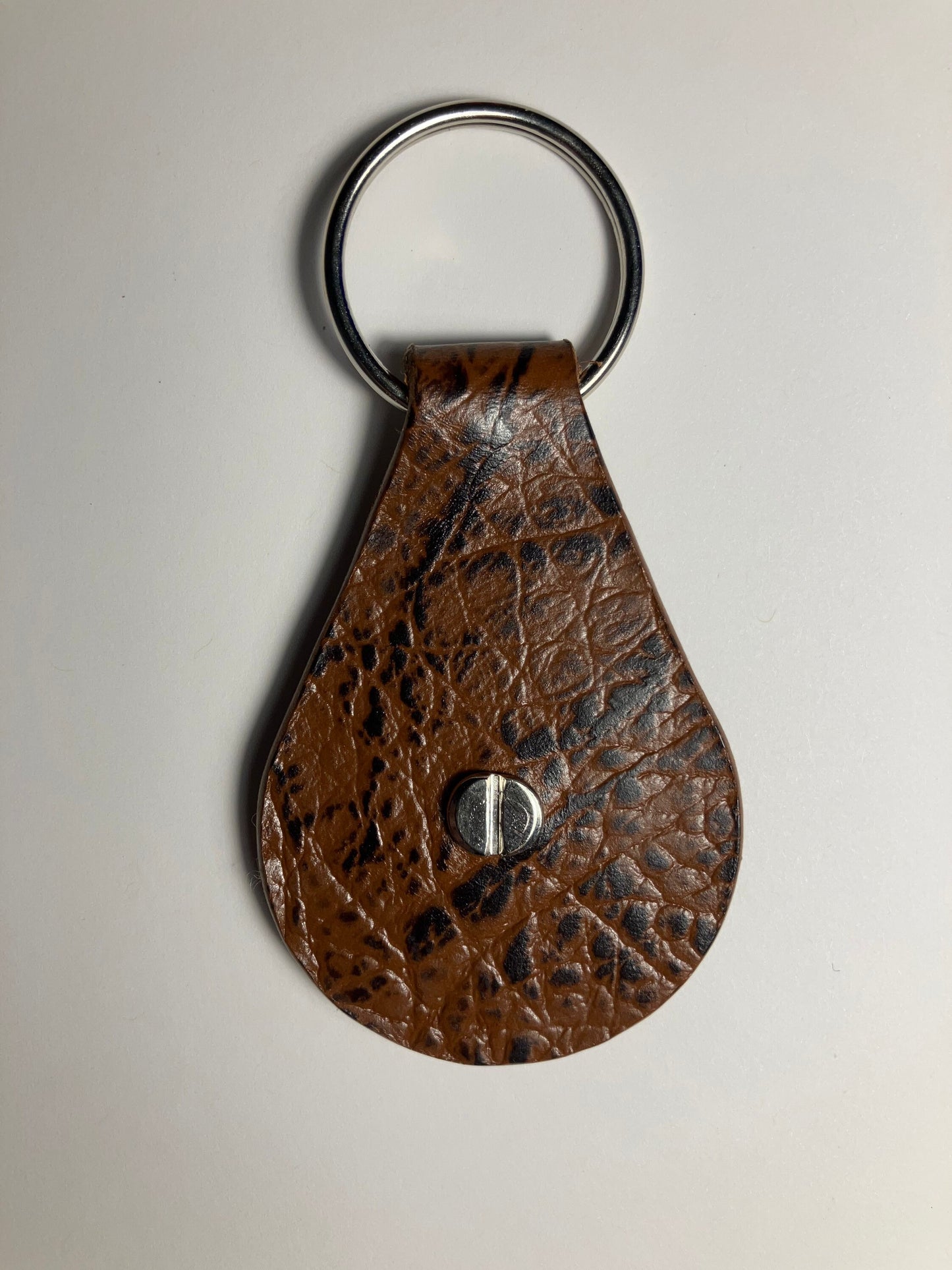Leather Keyring With Skull