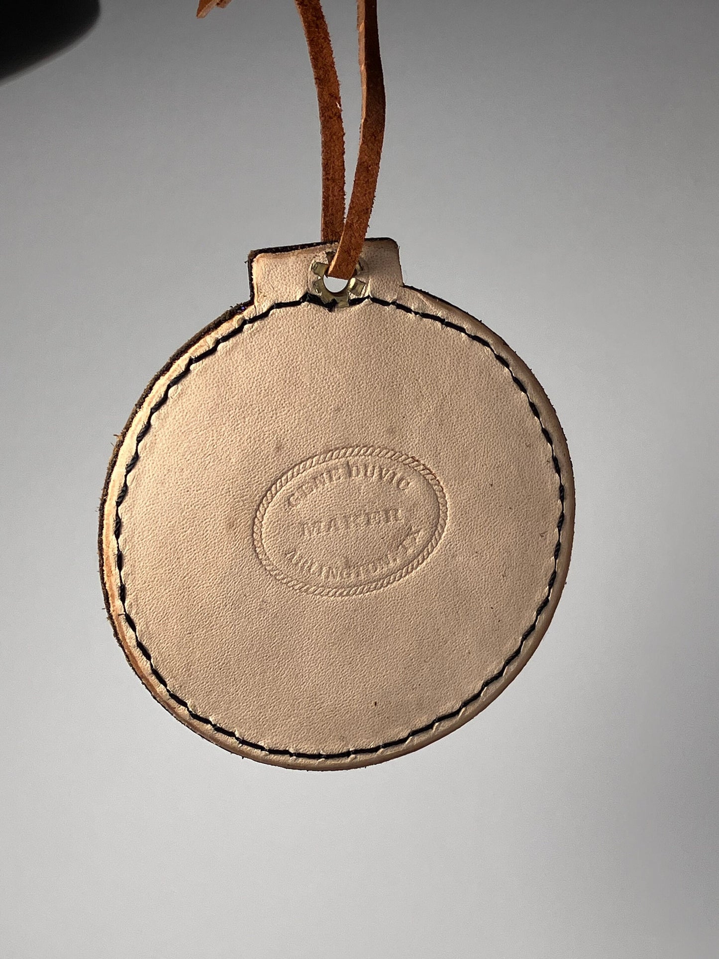 Handmade Leather Christmas Ornament Gingerbread Man