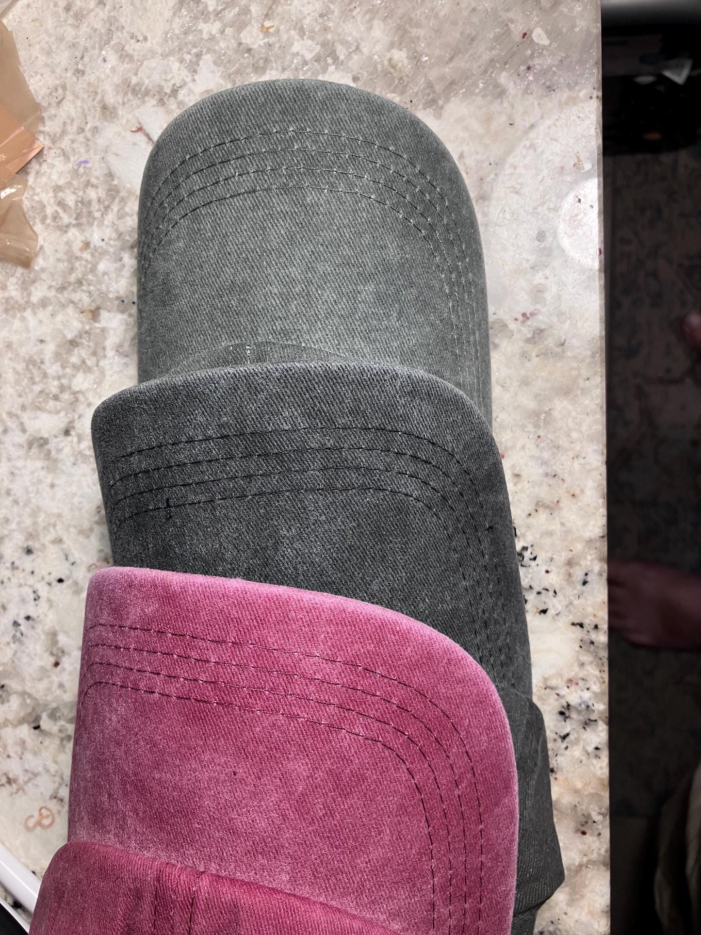 Custom Hand Tooled Leather Hat Patch on Adjustable Cotton Baseball Cap “VINTAGE YEAR”