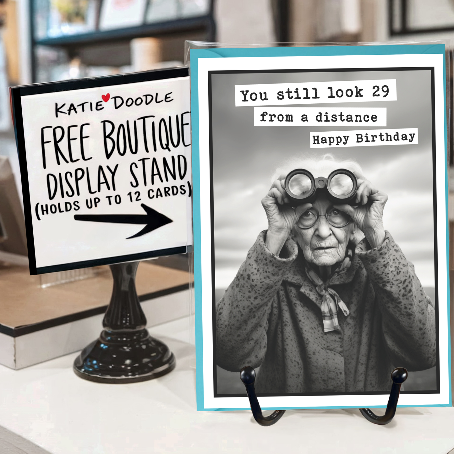Birthday Cards - Funny Greeting Cards & FREE Display Stand: No