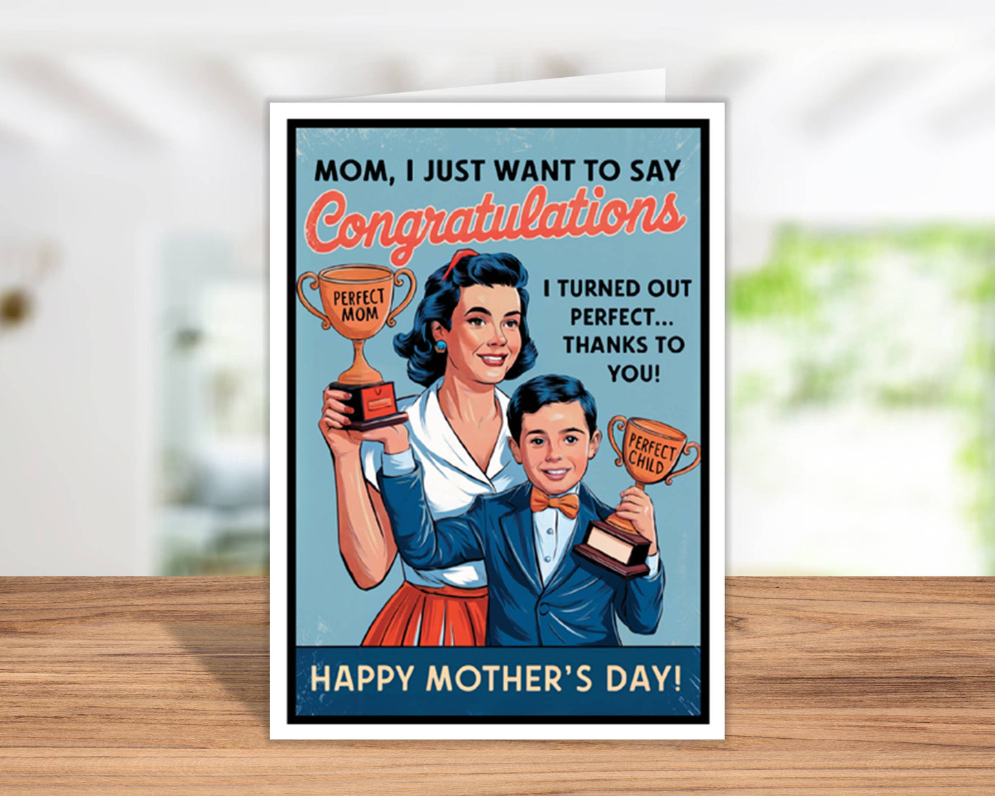 Funny Mothers Day Cards w/Display Stand | Mothers Day Gifts : Yes