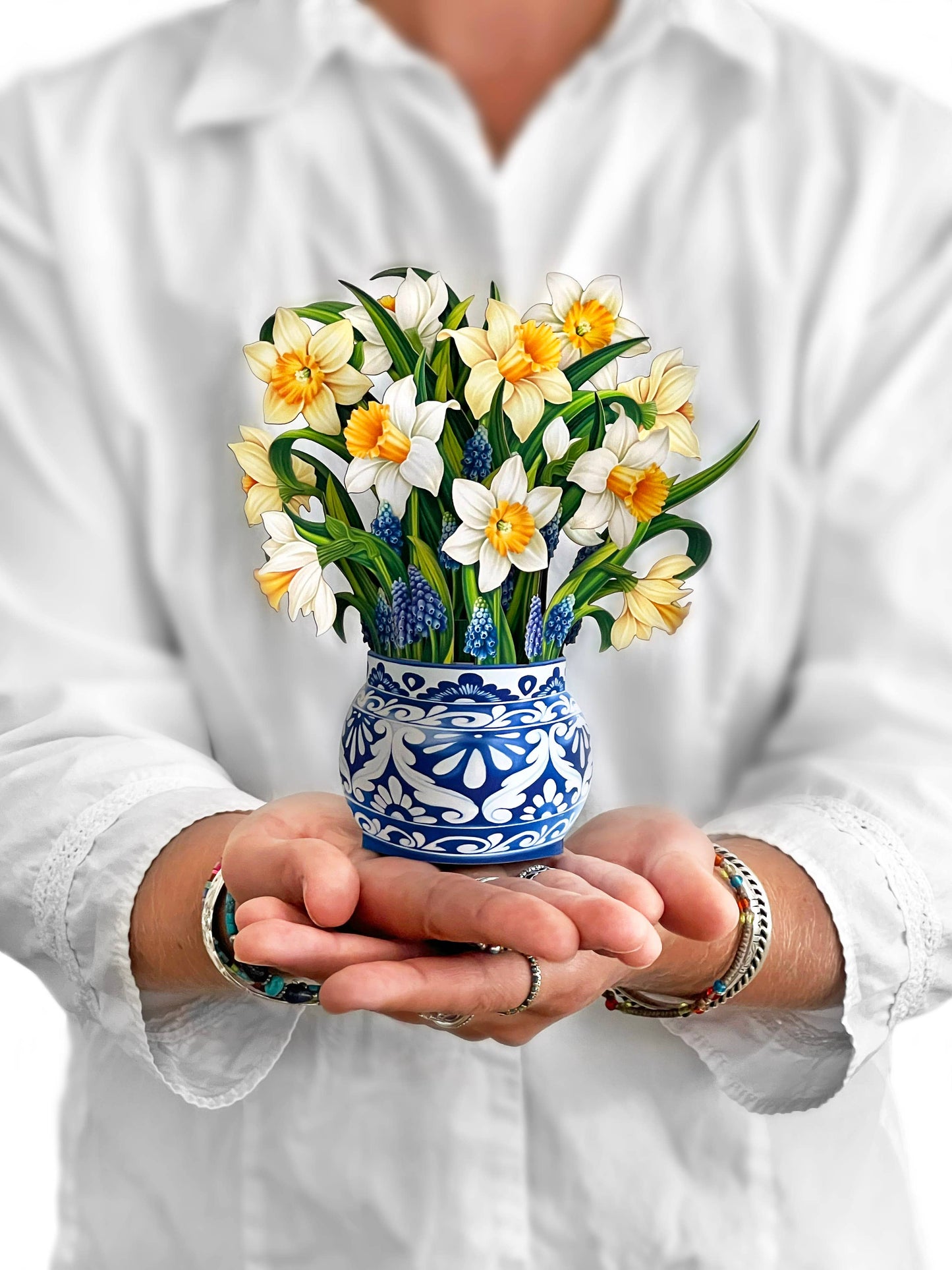Mini English Daffodils Pop-up Greeting Cards