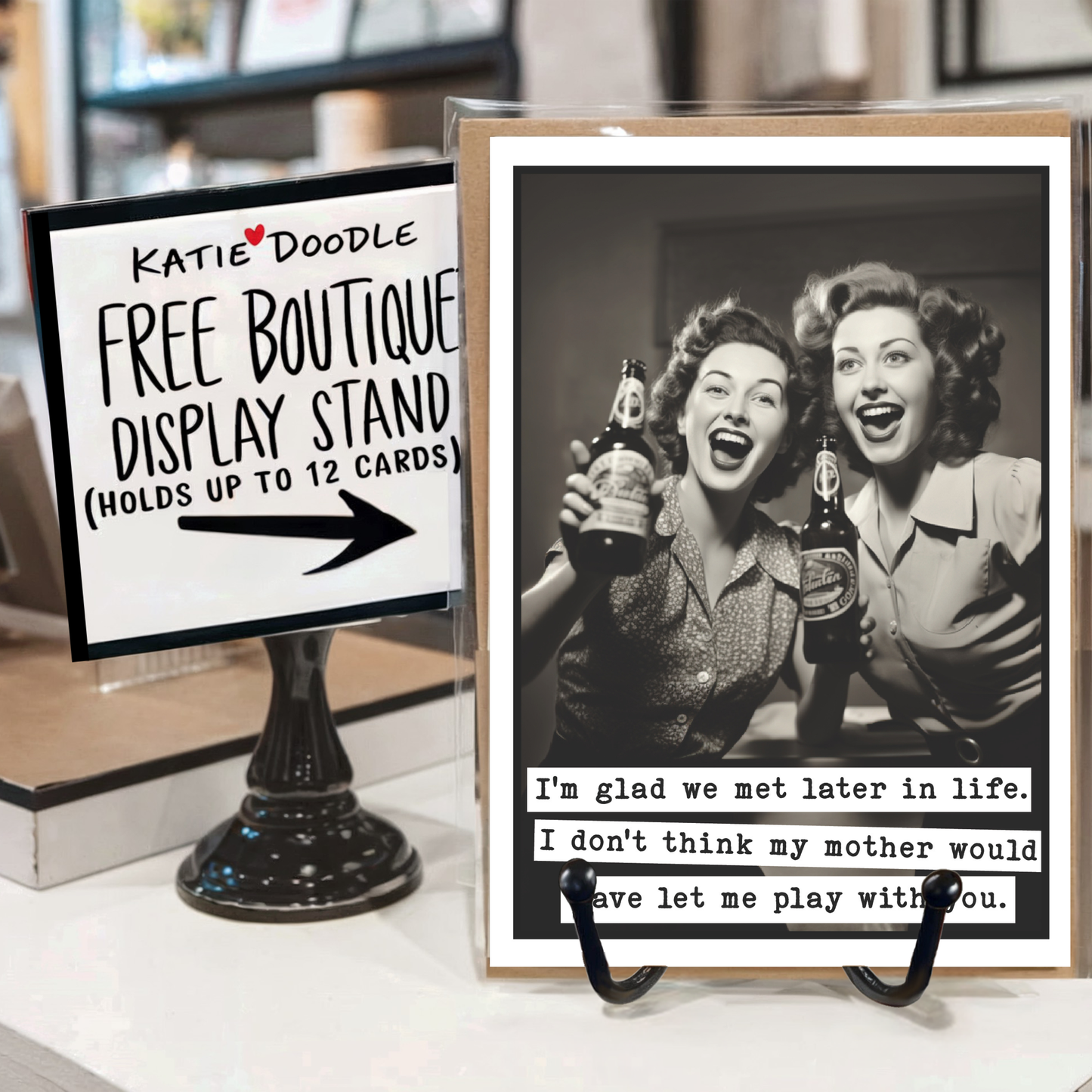Funny Birthday Greeting Cards with Display (Blank Inside): Yes