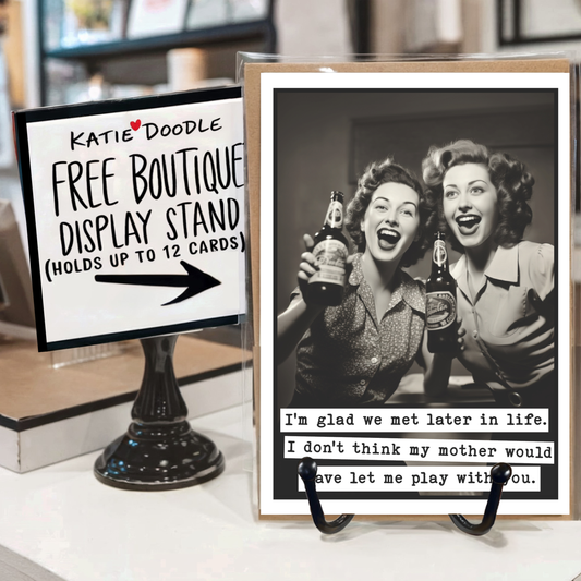 Funny Birthday Greeting Cards with Display (Blank Inside): Yes