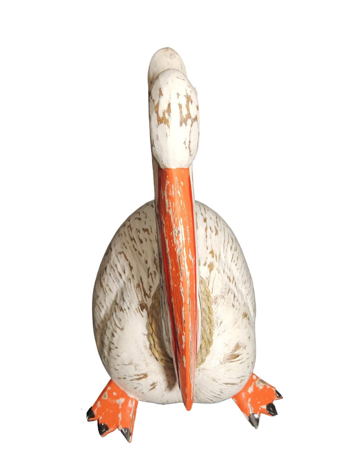 Hand Carved COCONUT PELICAN Table Top Art Carving Sculpture