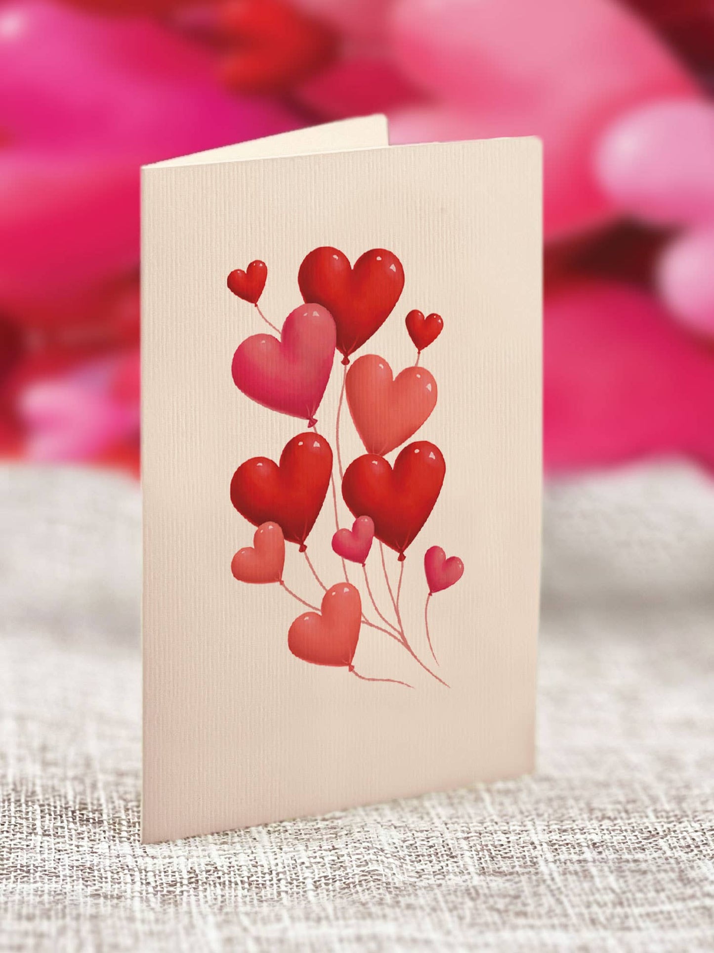 Mini Heart Balloons (10 Mini Pop-up Greeting Cards)