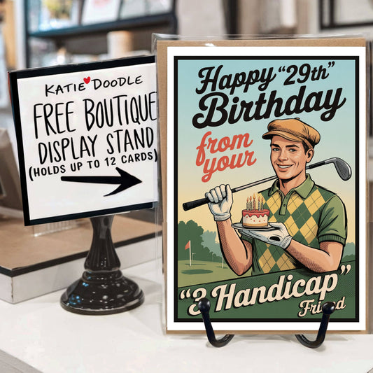 Golf Gifts Men Birthday Card | Funny Greeting Card, Display: Yes