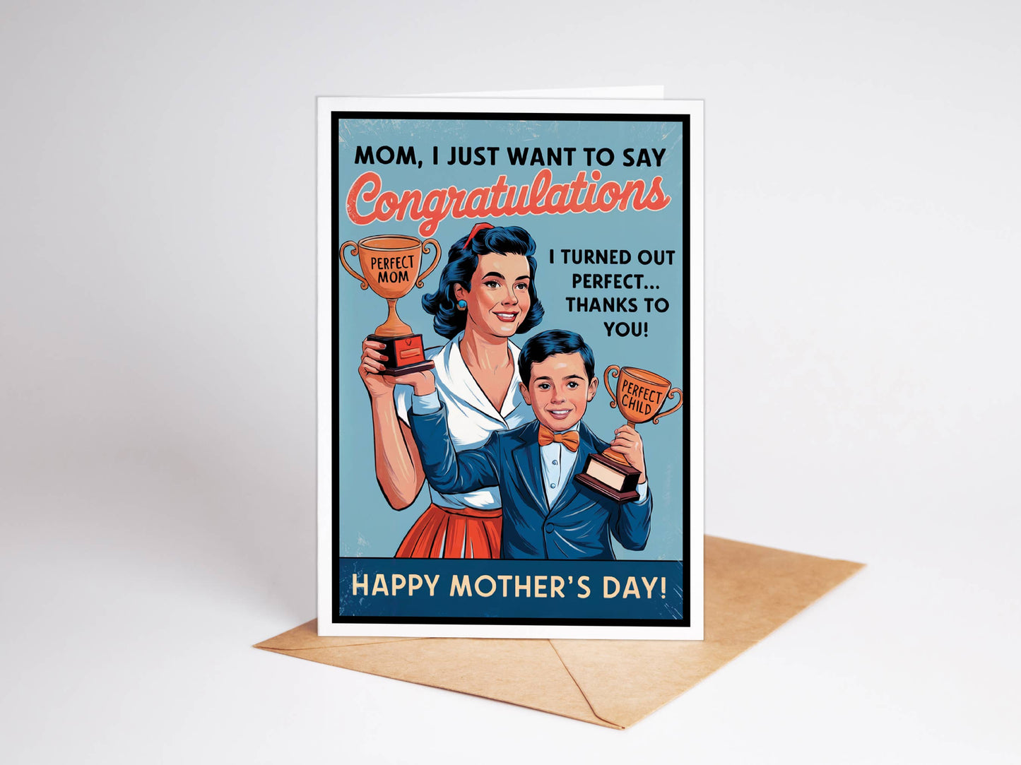 Funny Mothers Day Cards w/Display Stand | Mothers Day Gifts : Yes