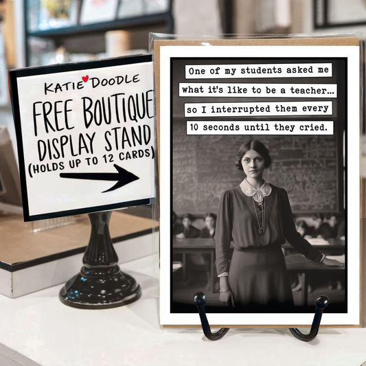 Funny Back-to-School Teacher Appreciation Greeting Cards: No