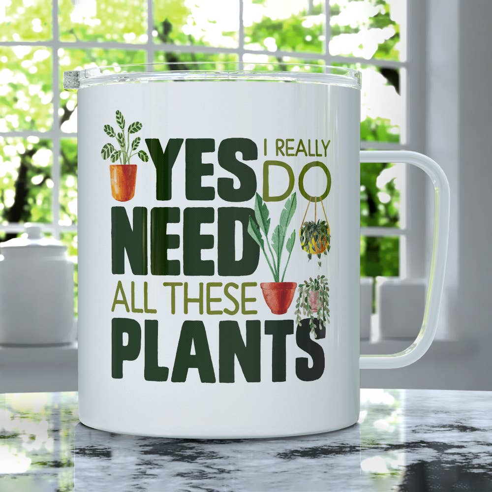 Plant Lover Insulated Mug, Houseplant Gardening Gifts: 18oz