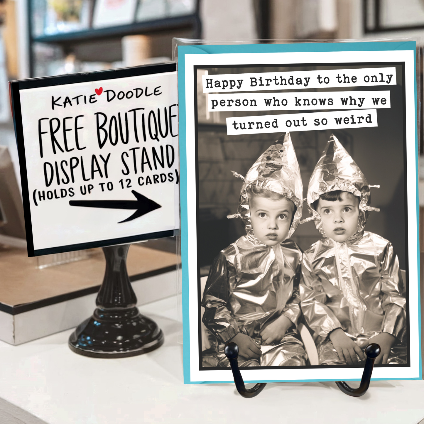 Birthday Cards - Funny Greeting Cards with Display Stand: No