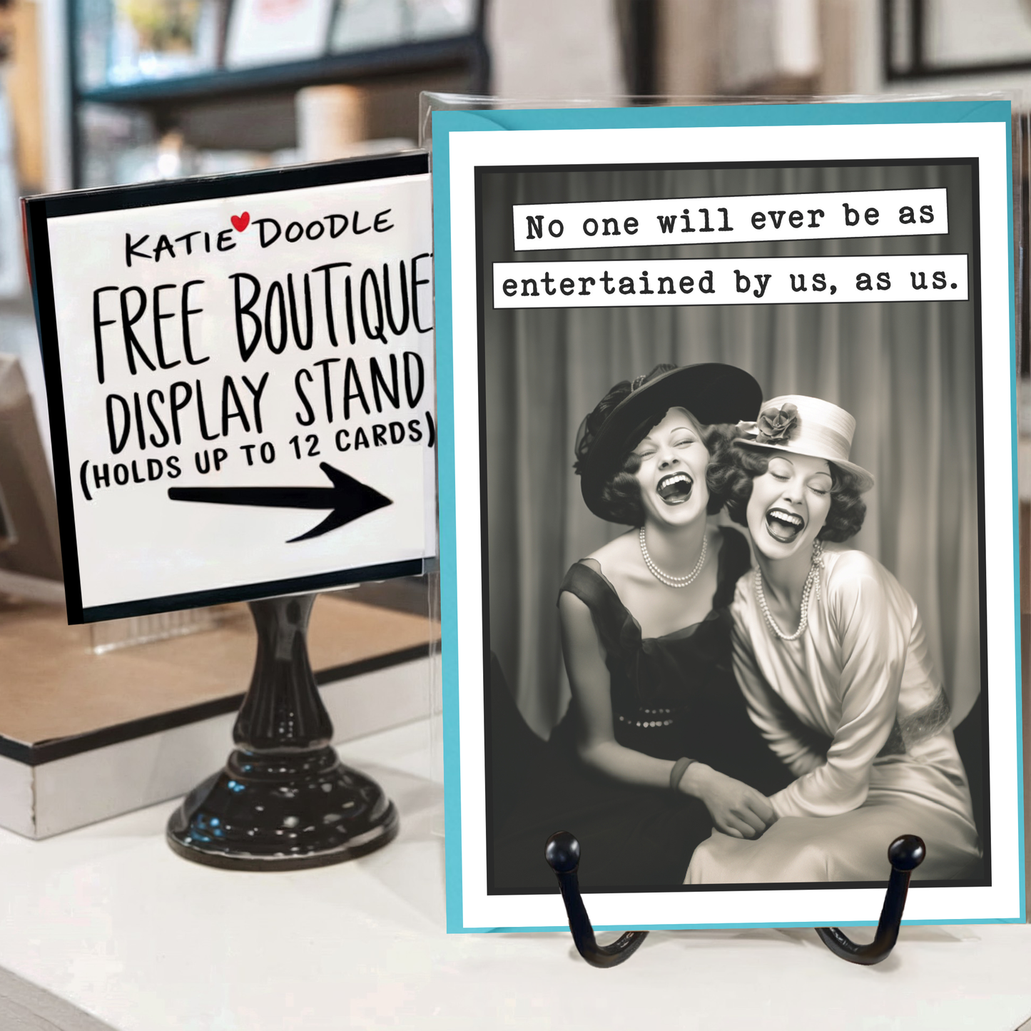 Friend / Sister Birthday Greeting Cards with Display Stand: No