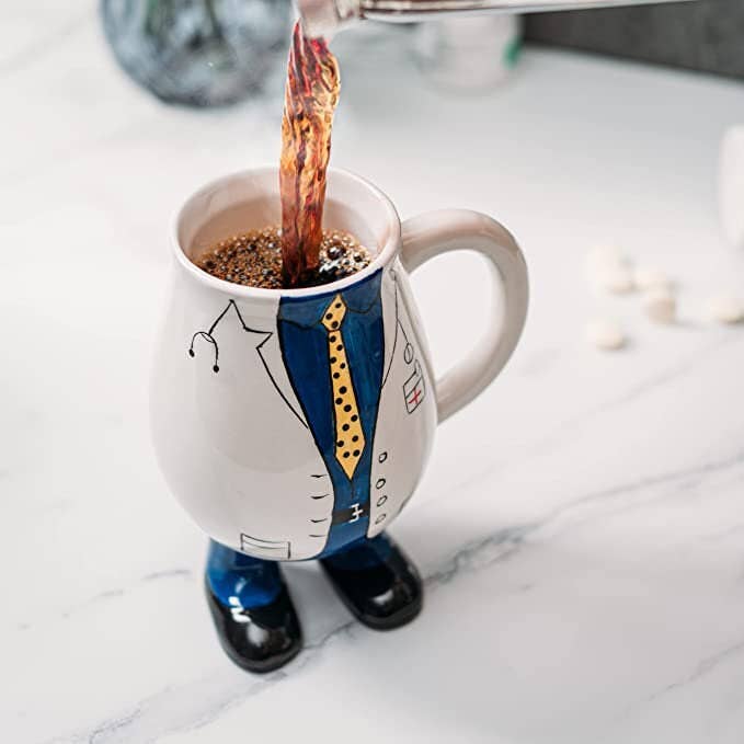 Hand Painted Doctor’s Mug by Gute – 14oz Ceramic Coffee Cup for Physicians & Med Students