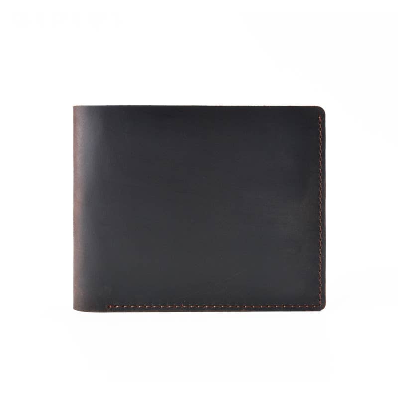 Leather Wallet,  Bifold Wallet, Handmade Wallet for Men: Brown