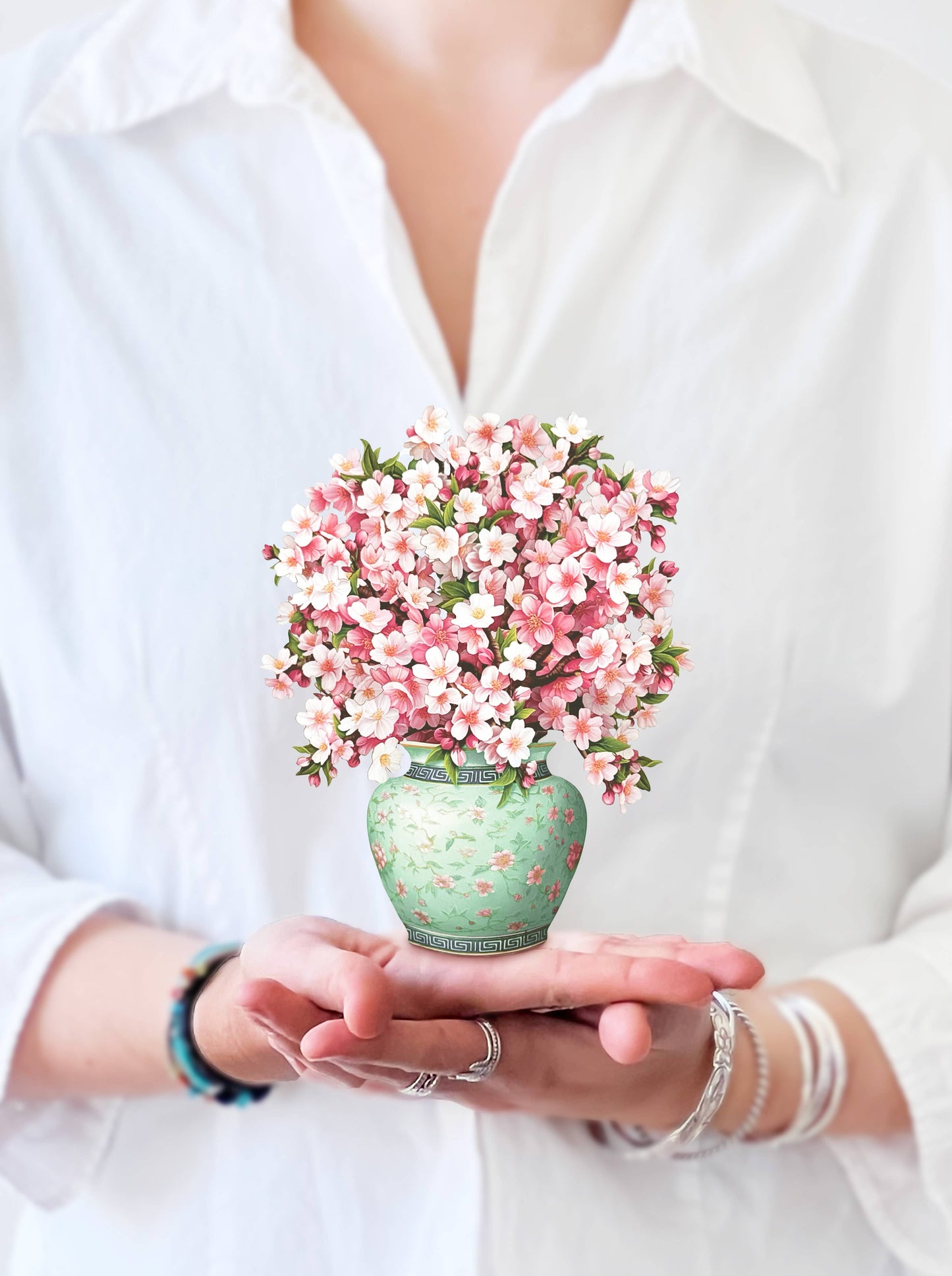 Mini Japanese Cherry Blossom (10 Mini Pop-up Greeting Cards)