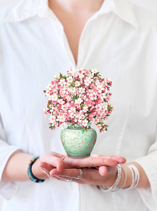 Mini Japanese Cherry Blossom (10 Mini Pop-up Greeting Cards)
