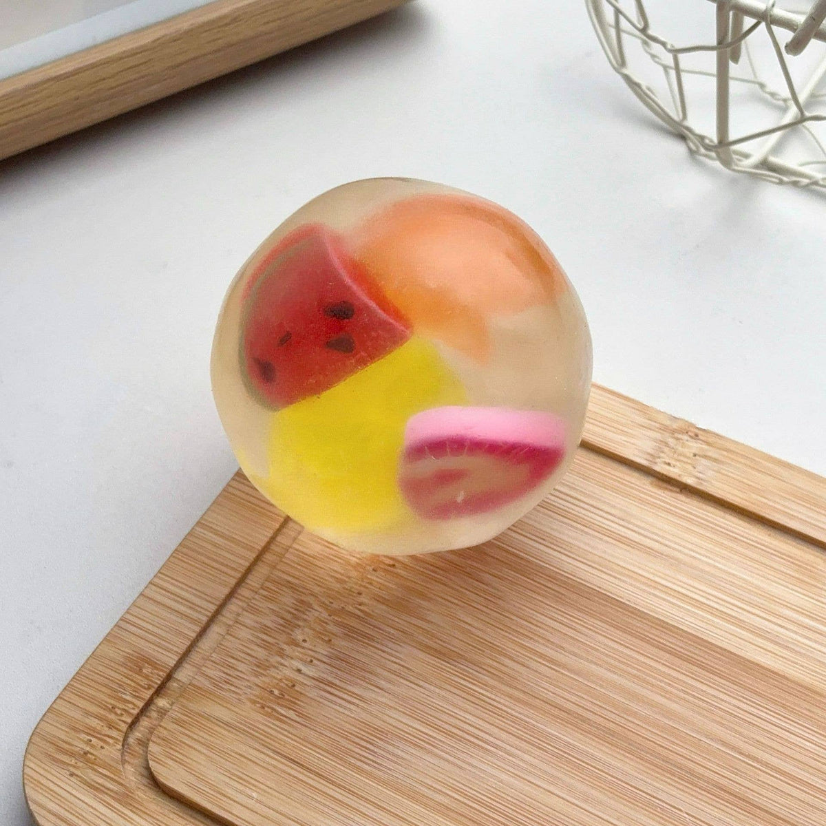 Fruit Coconut Oil Squishy Ball Stress Relief Fidget Toy: Type27 / OS