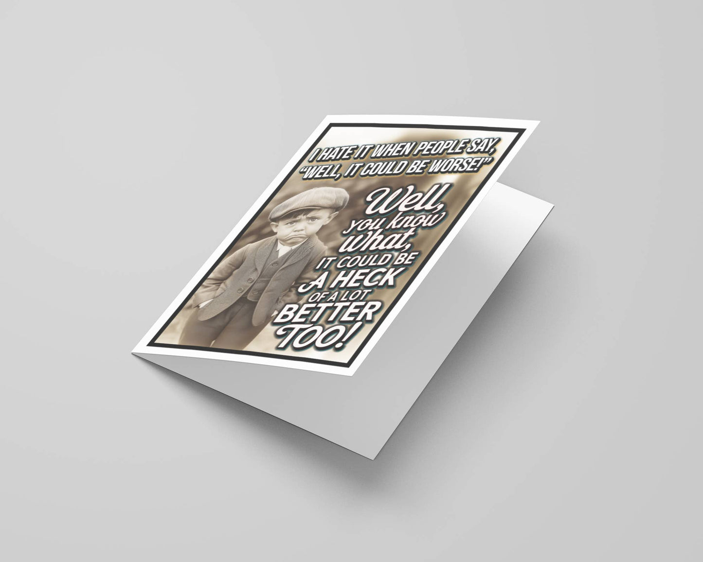 Funny Sympathy Greeting Cards with Card Display Stand: No