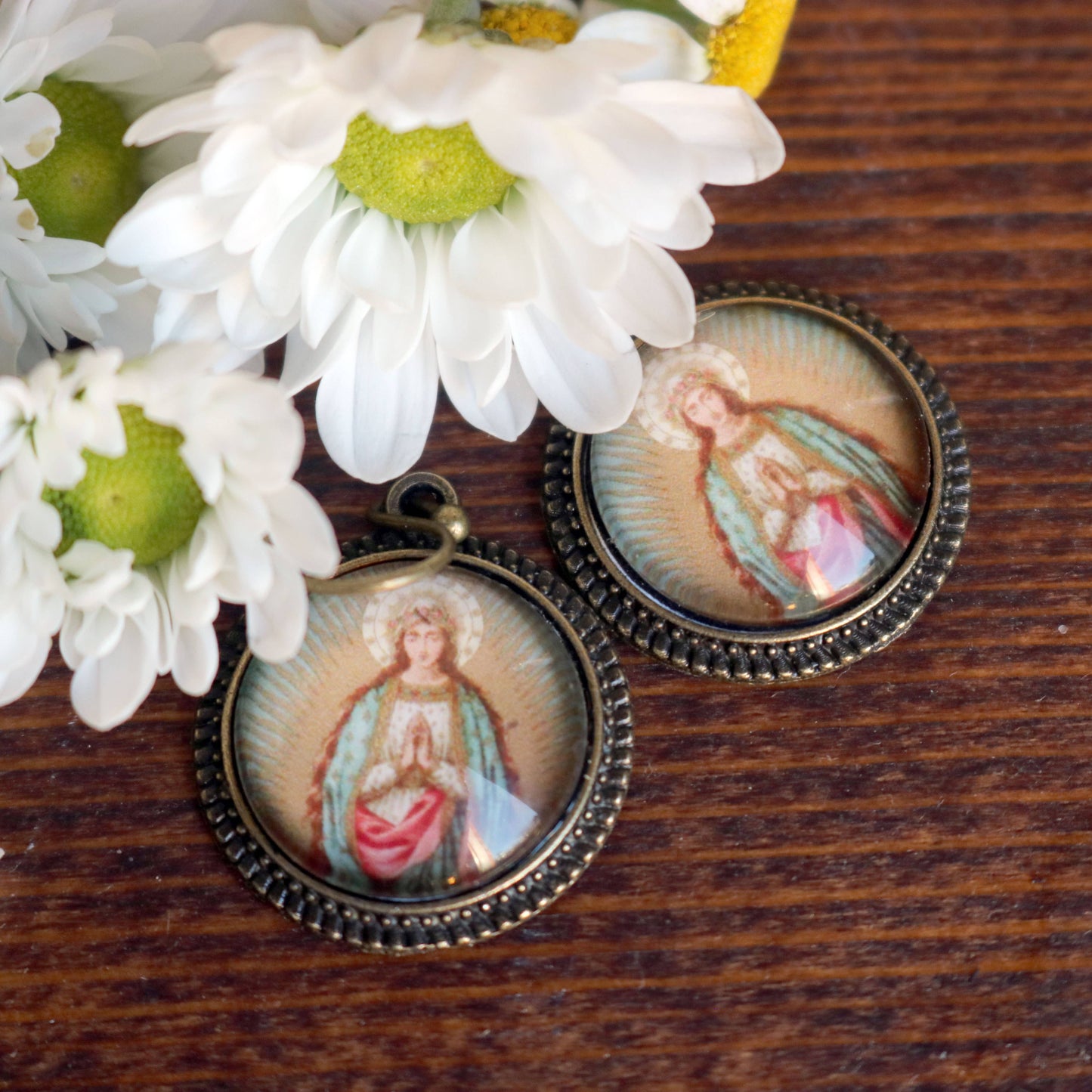 Our Lady of Guadalupe Madonna of the Stars Earrings