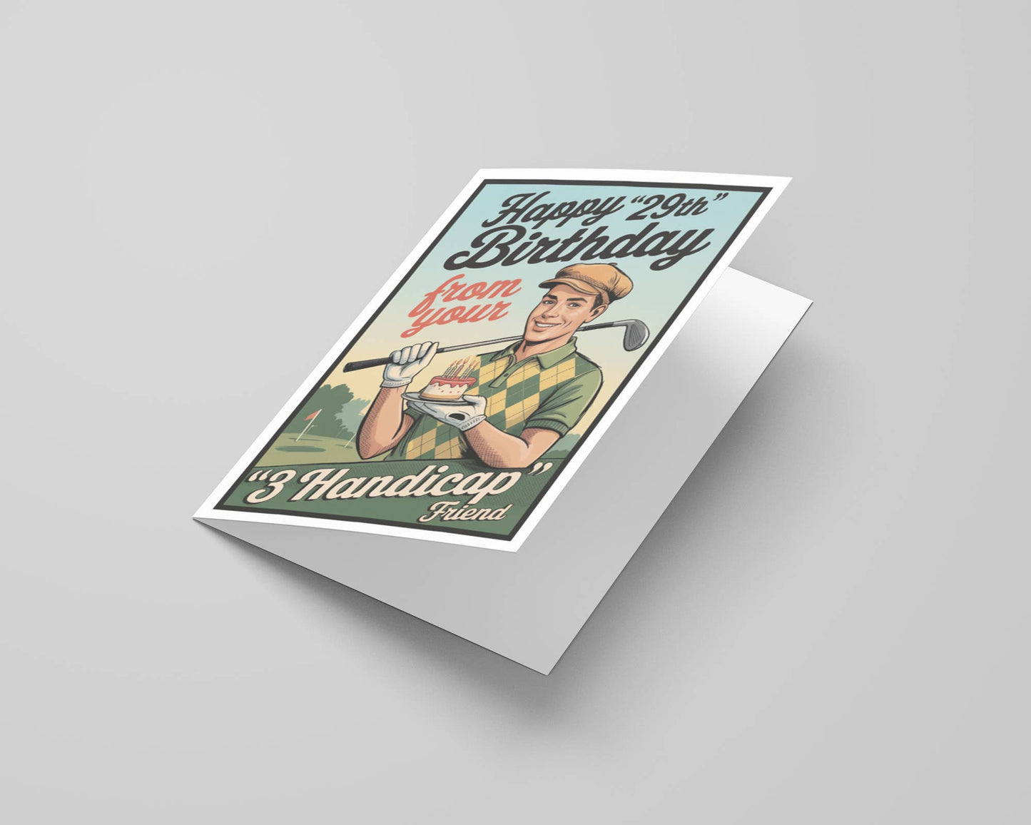Golf Gifts Men Birthday Card | Funny Greeting Card, Display: Yes
