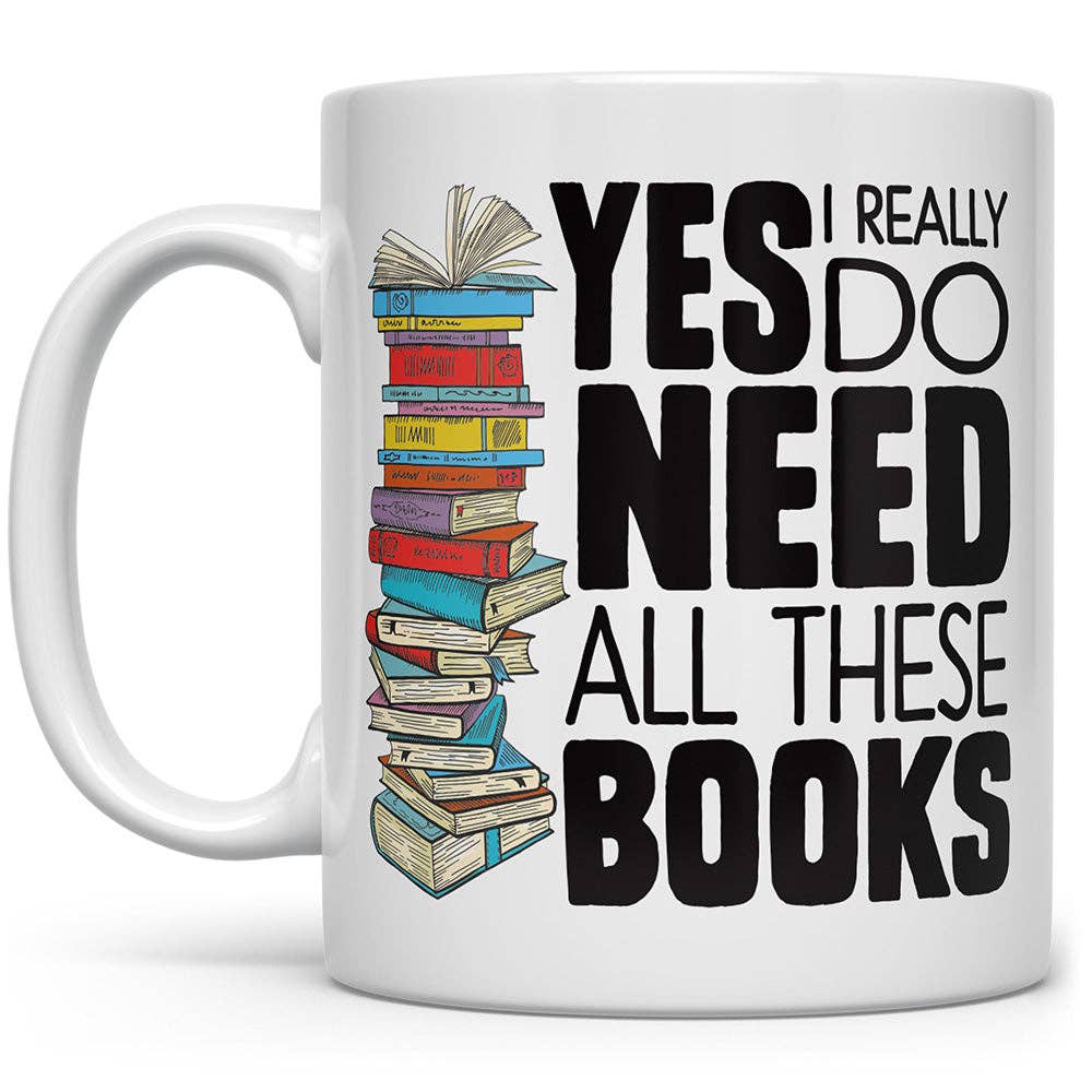 Book Lover Ceramic Mug, Bookish Bibliophile Bookstore Gifts: 15oz
