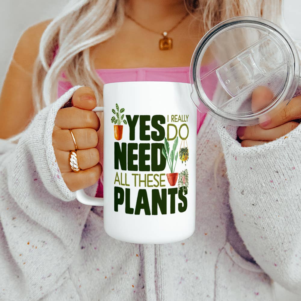 Plant Lover Insulated Mug, Houseplant Gardening Gifts: 12oz
