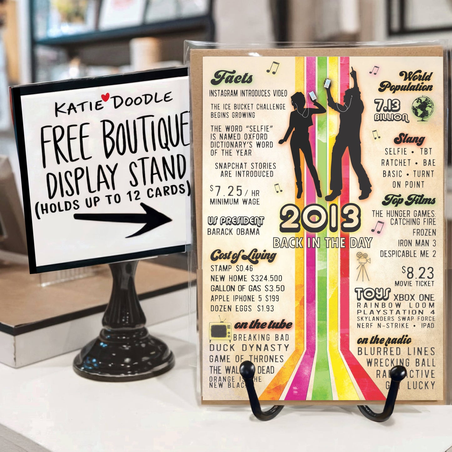 Birthday Cards, Greeting Cards, 13th Birthday Card w Display: No