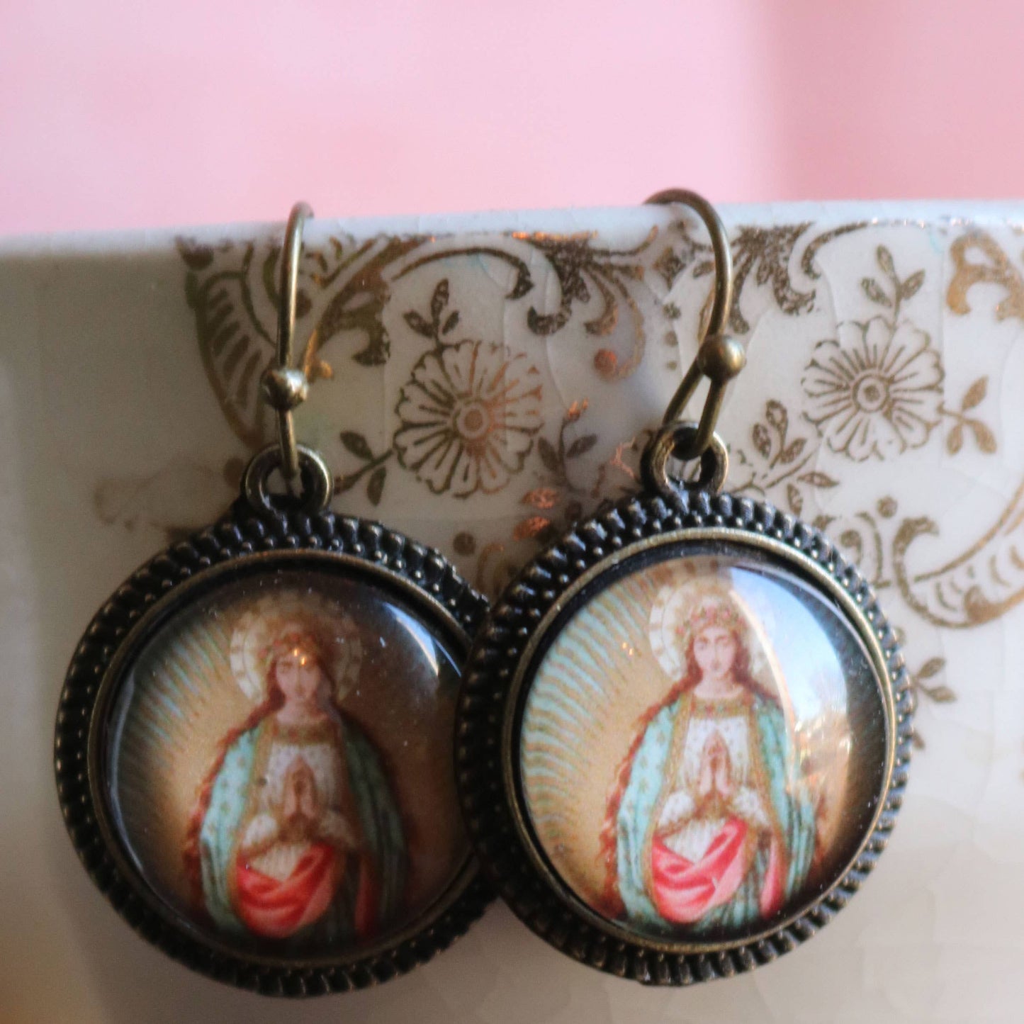 Our Lady of Guadalupe Madonna of the Stars Earrings