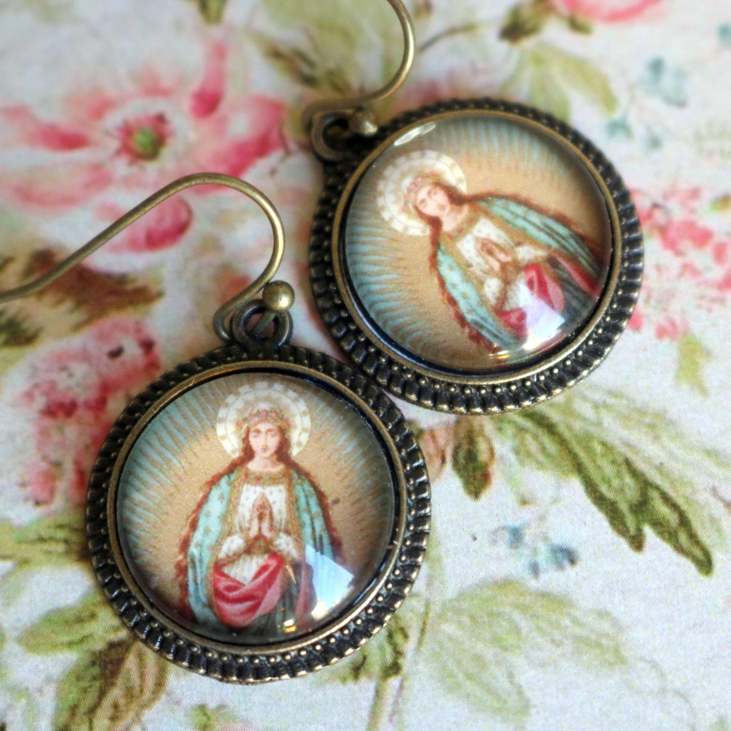 Our Lady of Guadalupe Madonna of the Stars Earrings