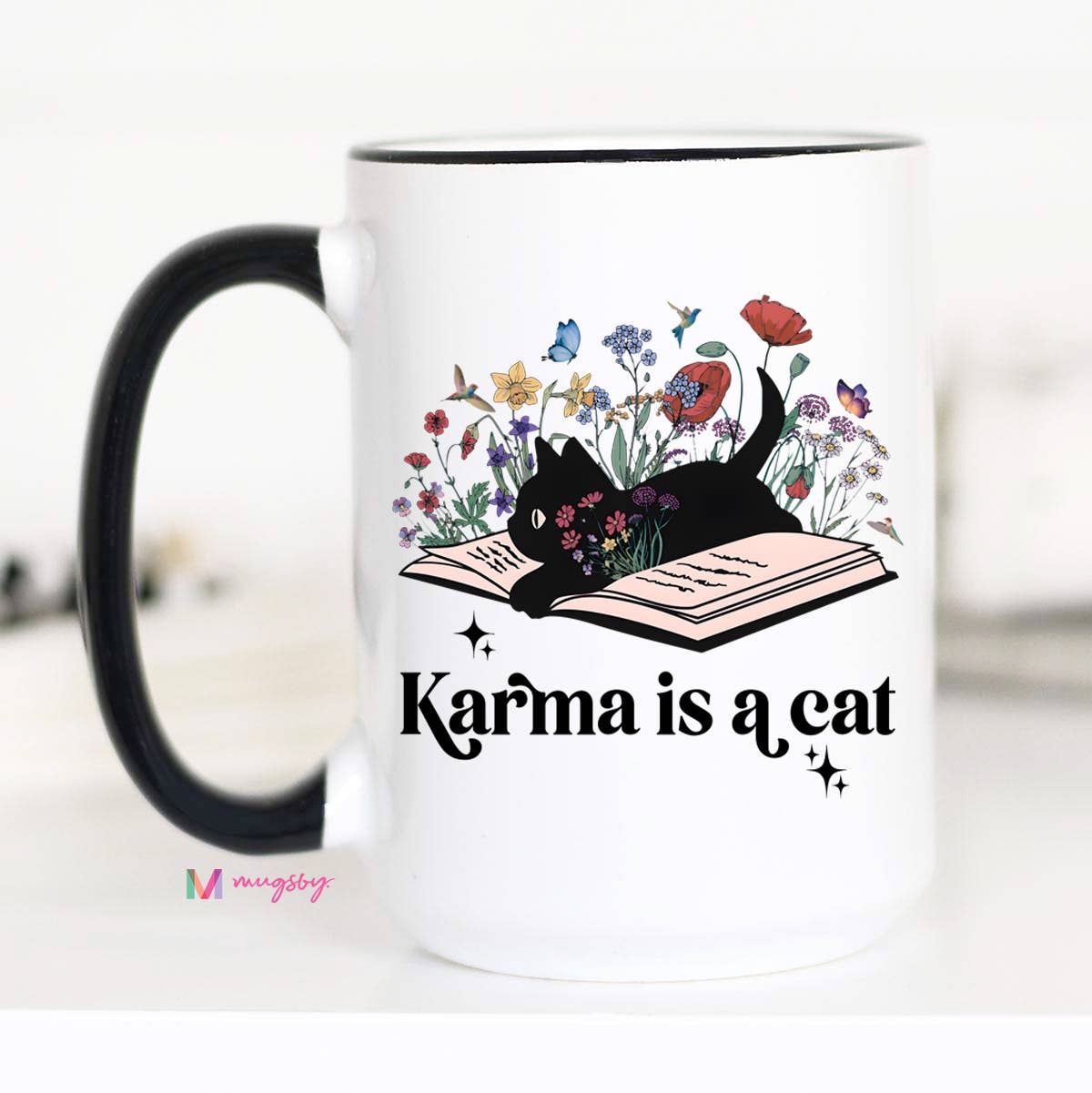 Karma is a Cat Coffee Mug: 11oz