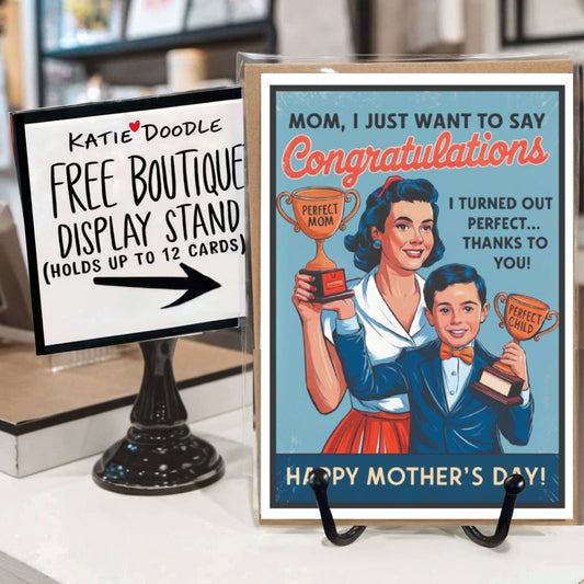 Funny Mothers Day Cards w/Display Stand | Mothers Day Gifts : Yes