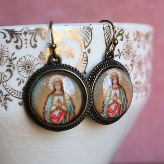 Our Lady of Guadalupe Madonna of the Stars Earrings