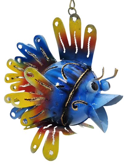 Metal Hanging Fish Candle Holder