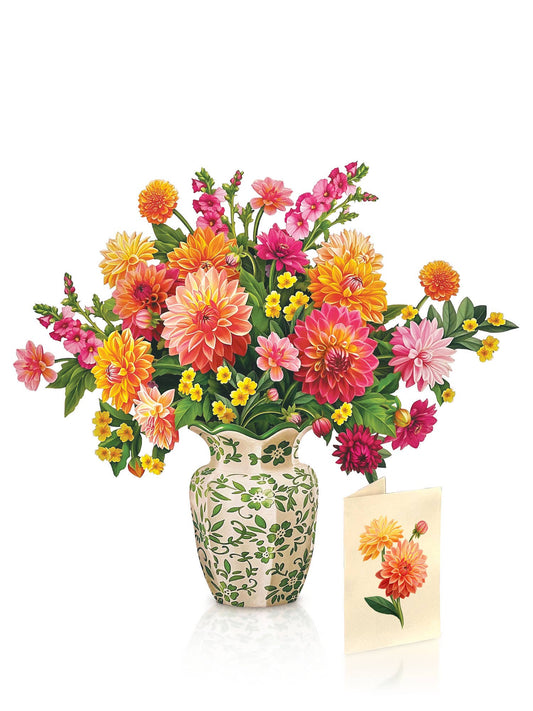 Dahlia Sunrise Pop-up Greeting Card