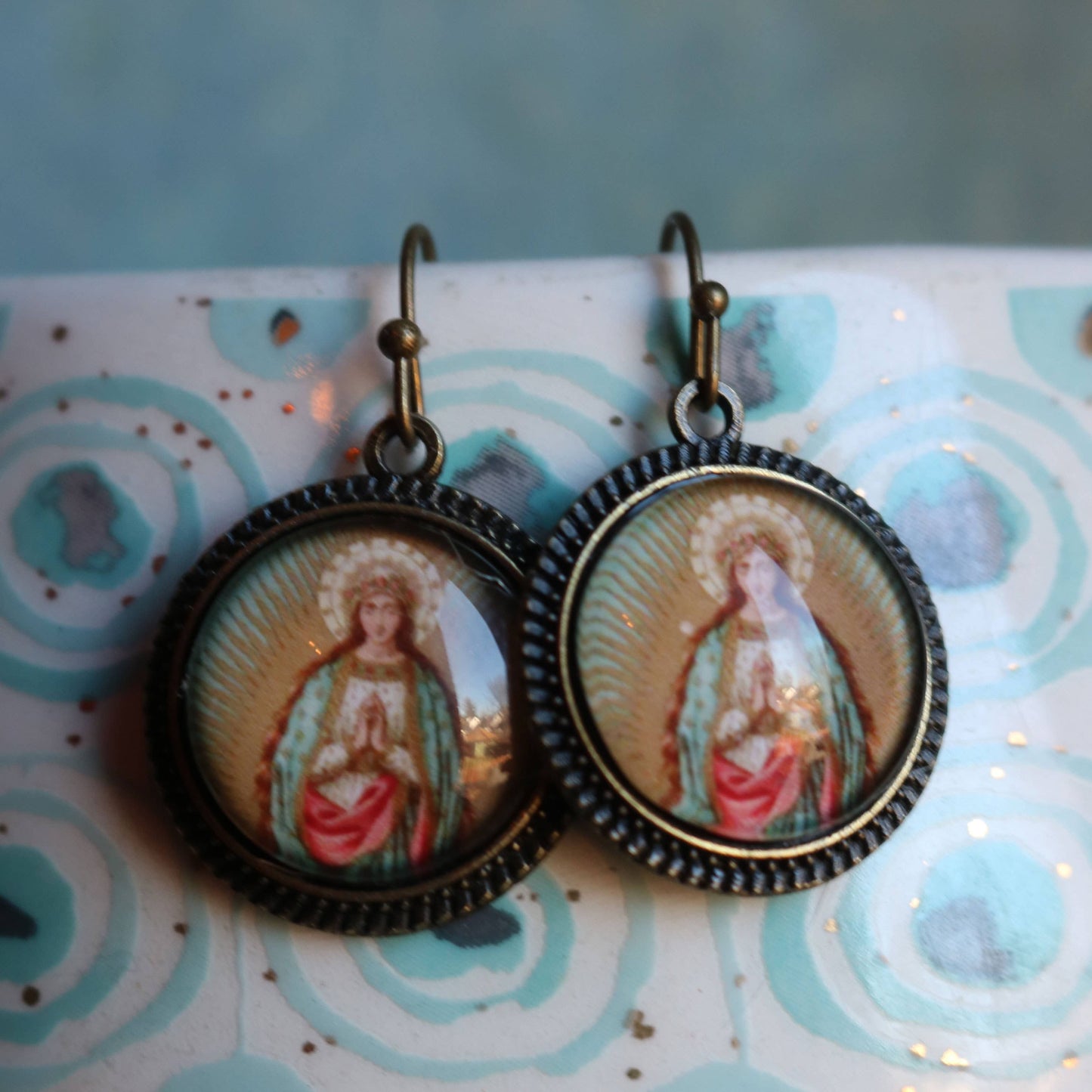 Our Lady of Guadalupe Madonna of the Stars Earrings