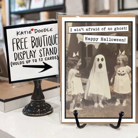 Funny Halloween Greeting Cards with Display (Blank Inside): Yes