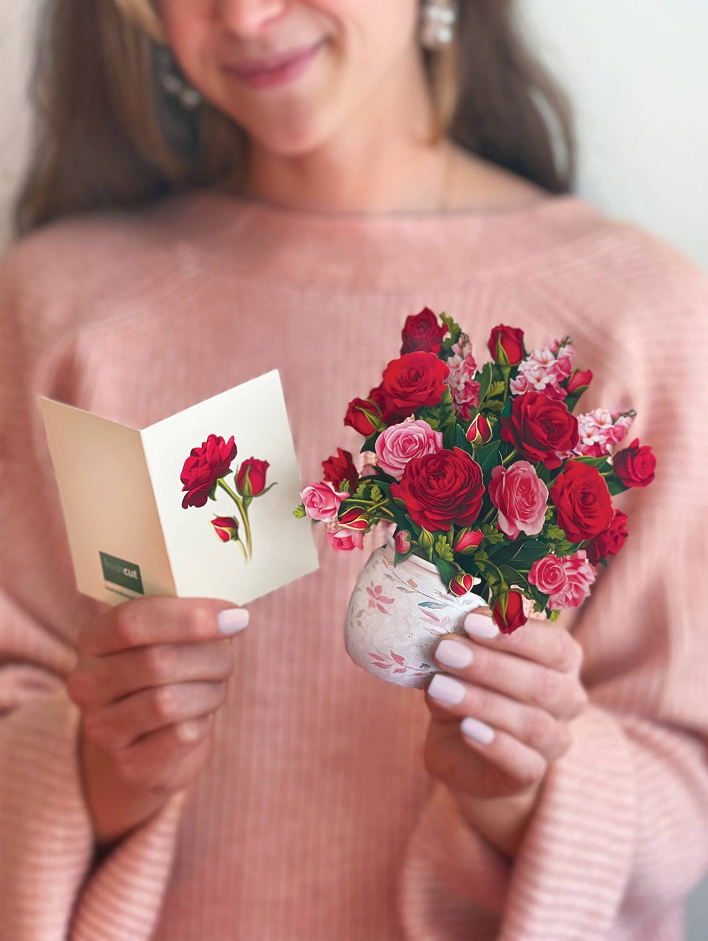 Mini Blooming Roses (10 Pop-up Greeting Cards)