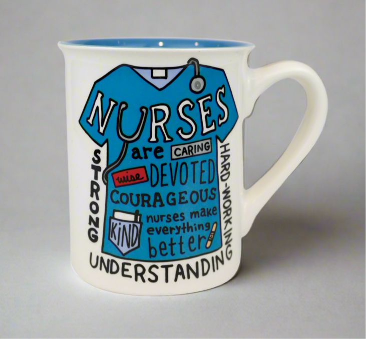 Nurse Mug by Our Name is Mud – Stethoscope & Scrubs Appreciation Coffee Mug for Nurses & Healthcare Heroes