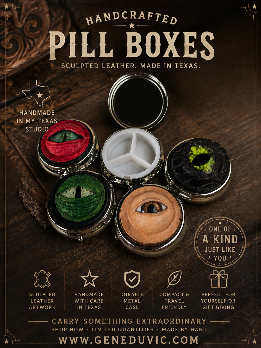 Pill Box Green Dragon Eye
