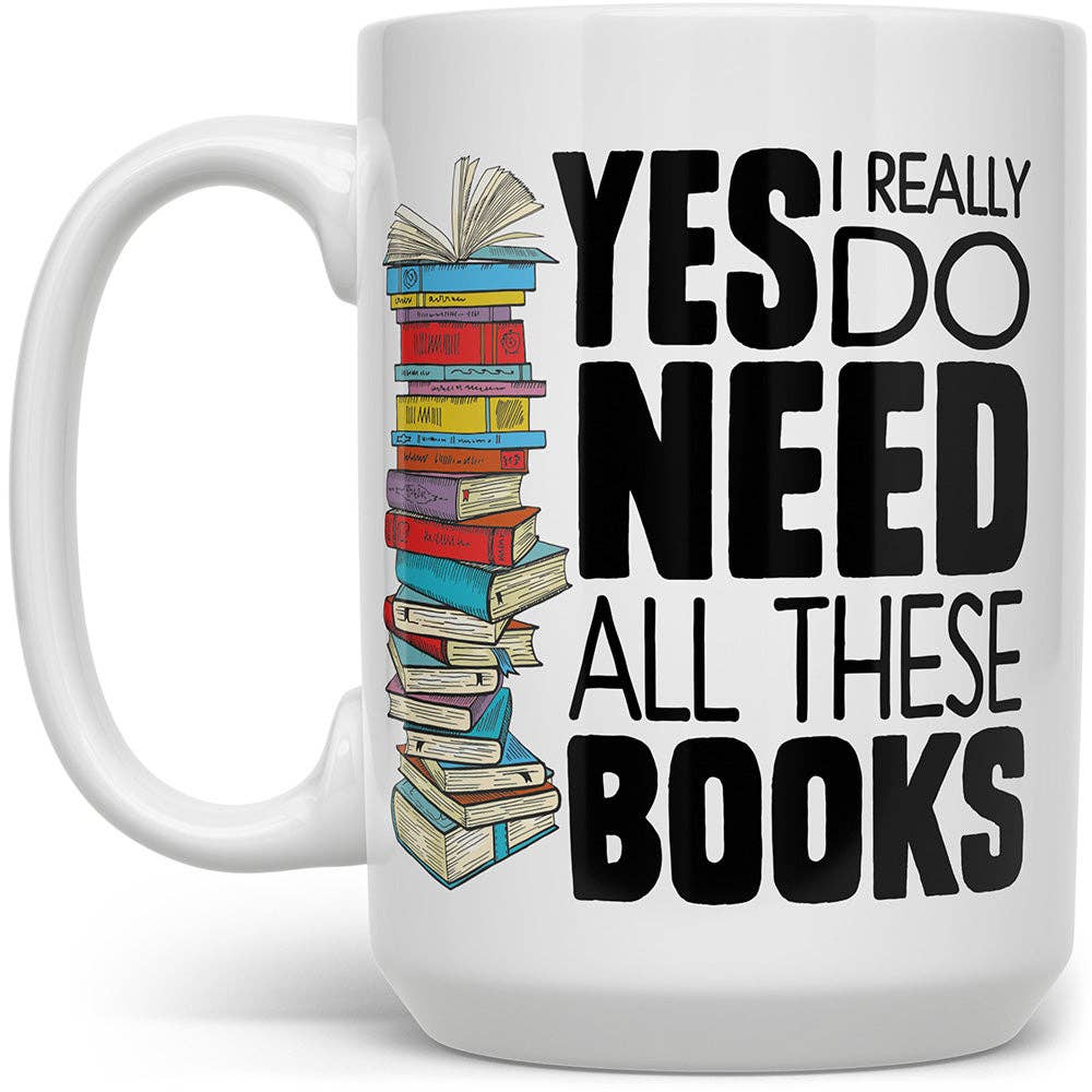 Book Lover Ceramic Mug, Bookish Bibliophile Bookstore Gifts: 15oz