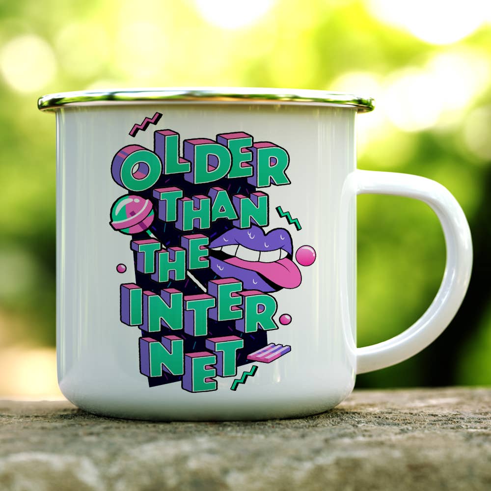 Older Than The Internet Camp Mug, Funny Gen X Nostalgic Gift: 12oz