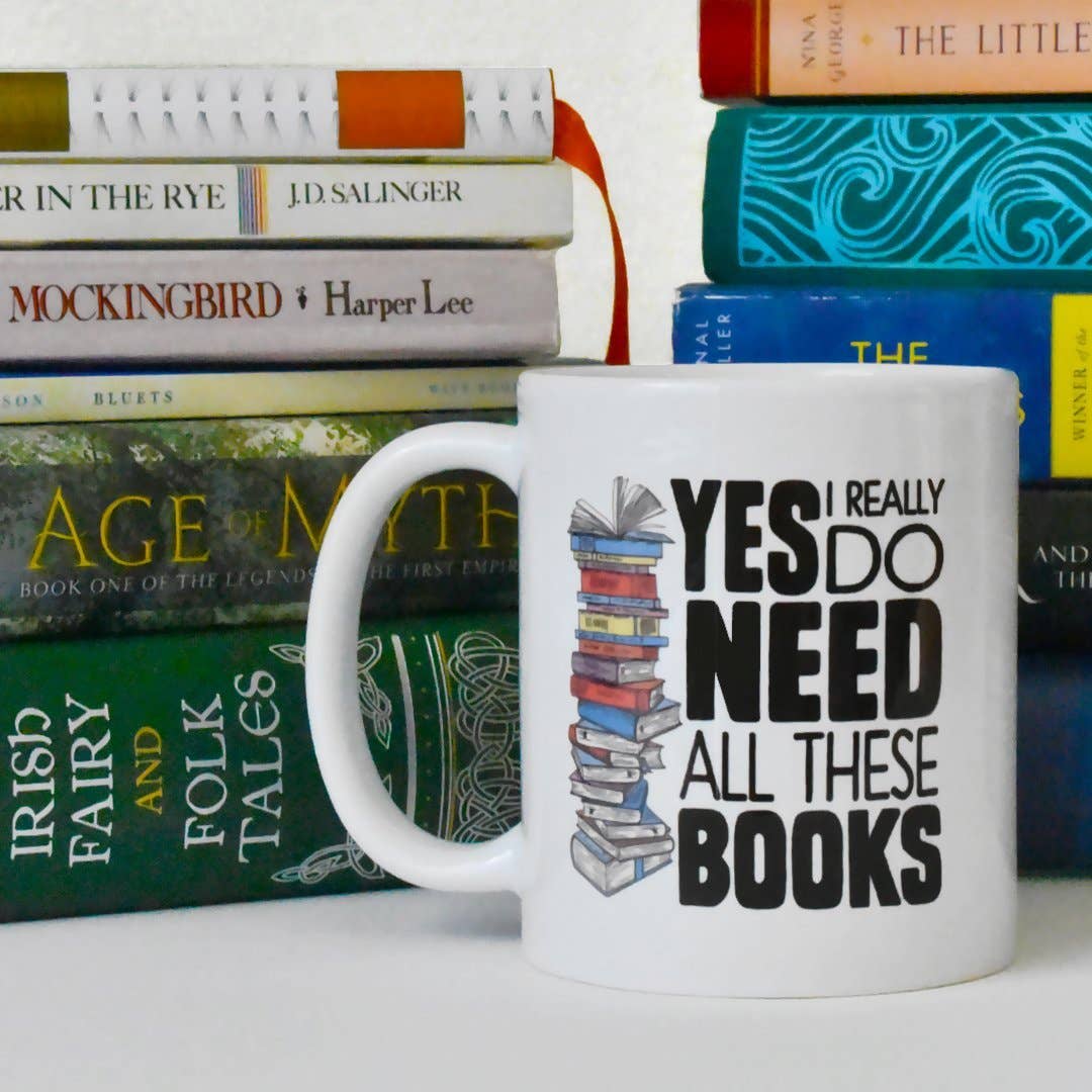 Book Lover Ceramic Mug, Bookish Bibliophile Bookstore Gifts: 15oz