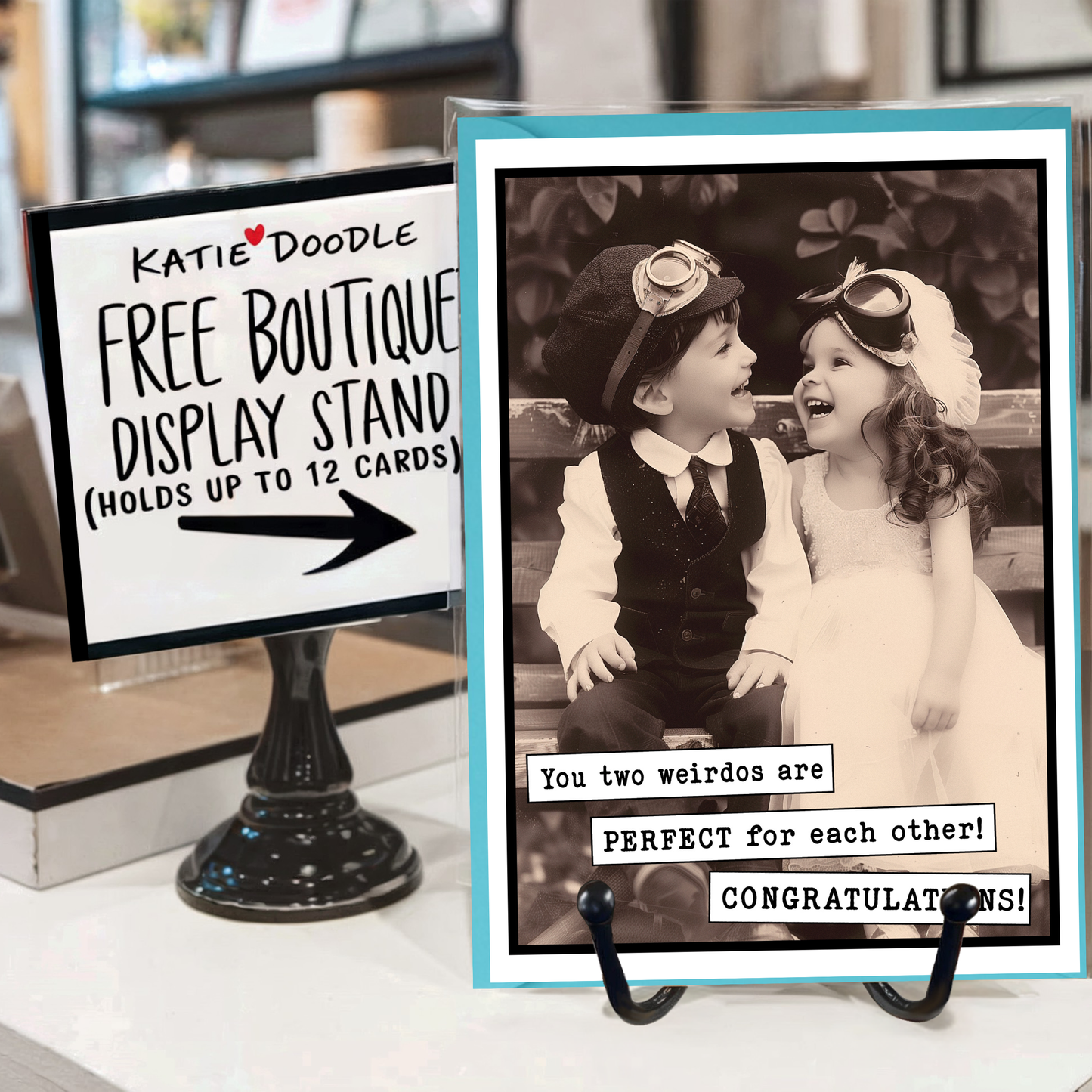 Wedding Cards / Engagement Cards | FREE Retail Display Stand: Yes