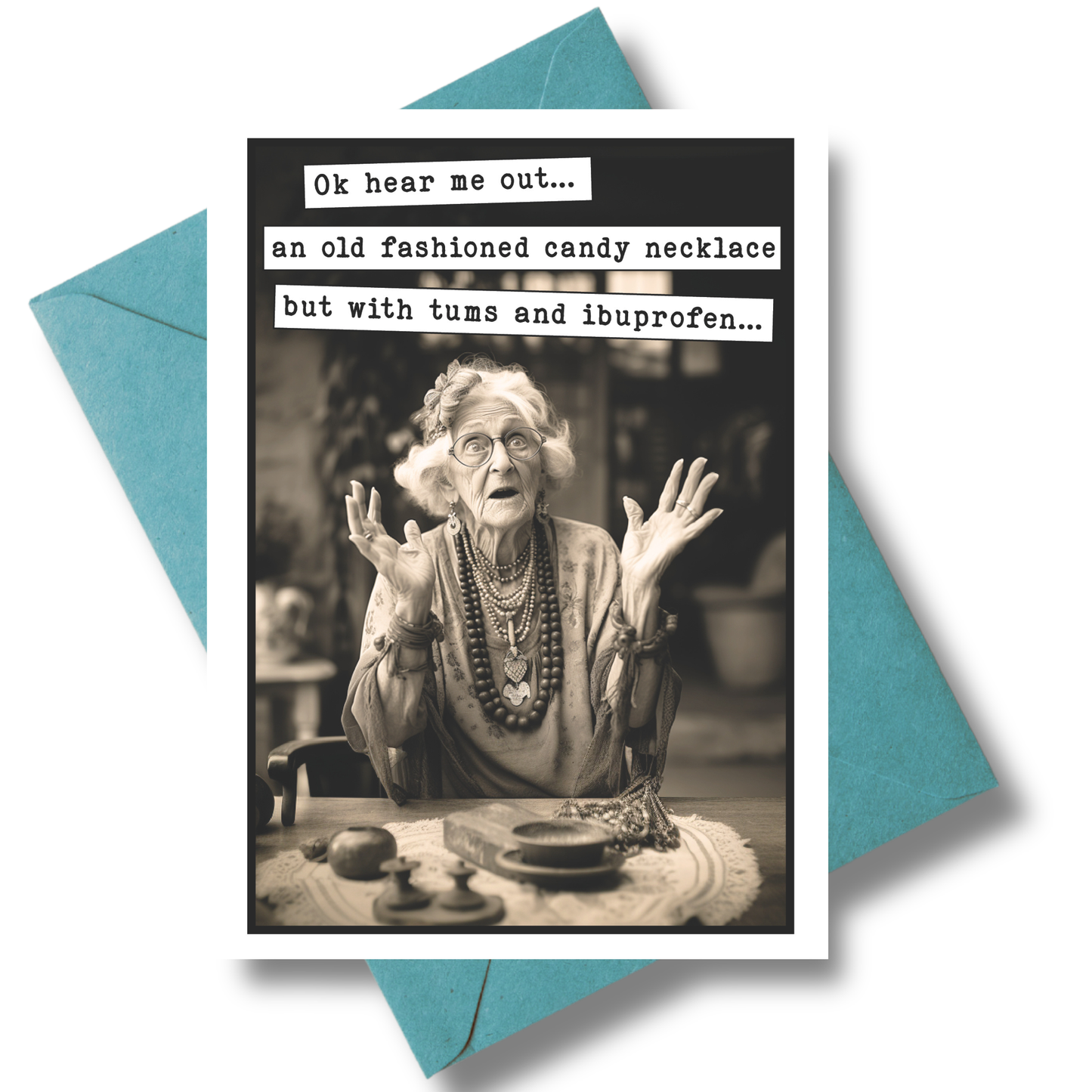 Happy Birthday Card Humorous - 5X7 Blank inside with envelope